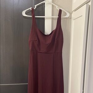 Birdy Grey Deep Red Sleeveless Gown